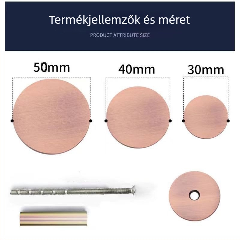 Ajtólyuk dugó — rozsdamentes acél, állítható, modern minimalista stílus, otthoni használatra