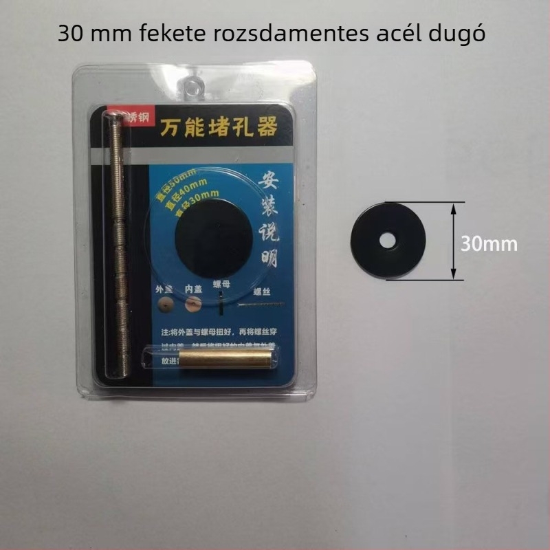 Ajtólyuk dugó — rozsdamentes acél, állítható, modern minimalista stílus, otthoni használatra