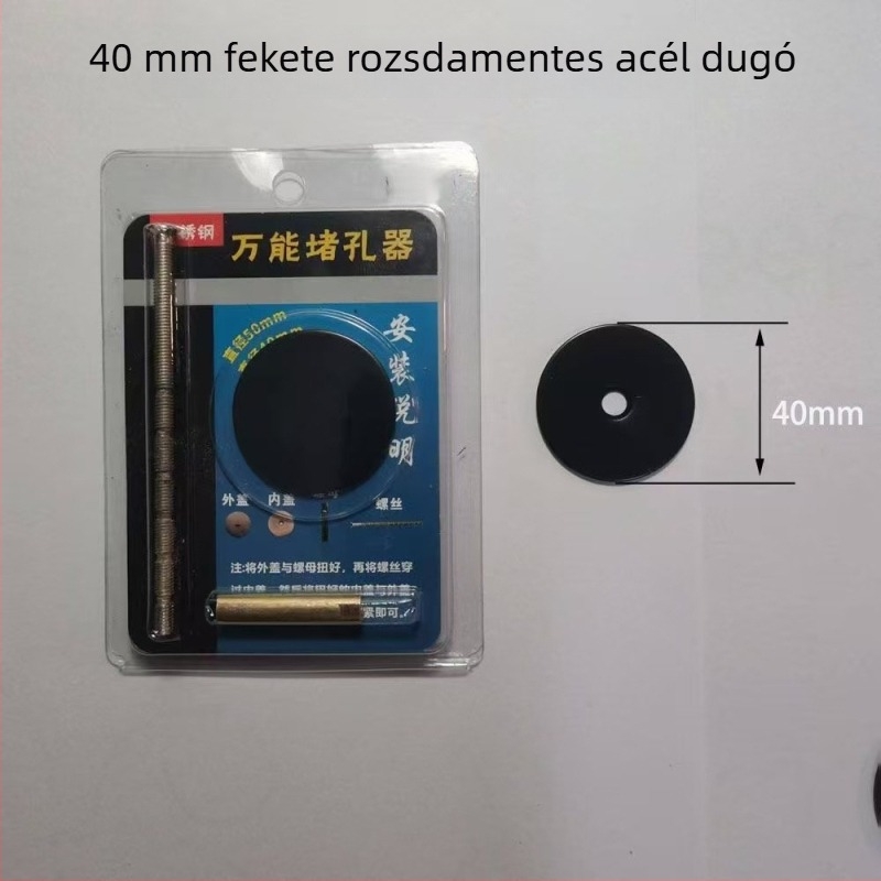 Ajtólyuk dugó — rozsdamentes acél, állítható, modern minimalista stílus, otthoni használatra