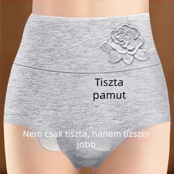 Kilenc színű női pamut magas derekú antibakteriális, légáteresztő formázó alsónemű – plusz méret