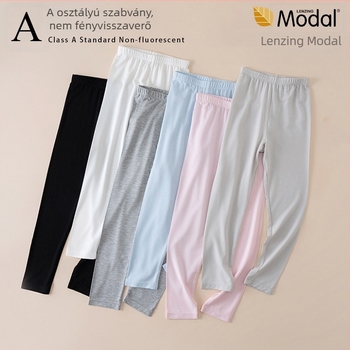 Uniszex gyerekeknek, könnyű őszi leggings, középső derék, elasztikus derék, 95% viszkóz, 5% spandex, tavasz–ősz