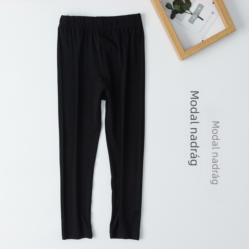 Uniszex gyerekeknek, könnyű őszi leggings, középső derék, elasztikus derék, 95% viszkóz, 5% spandex, tavasz–ősz