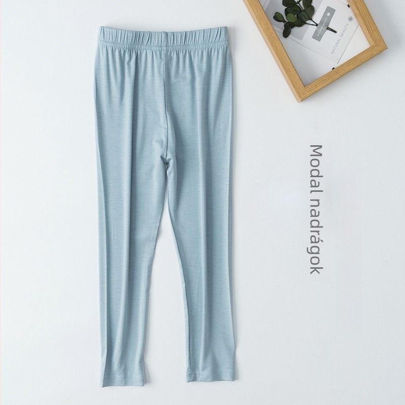 Uniszex gyerekeknek, könnyű őszi leggings, középső derék, elasztikus derék, 95% viszkóz, 5% spandex, tavasz–ősz