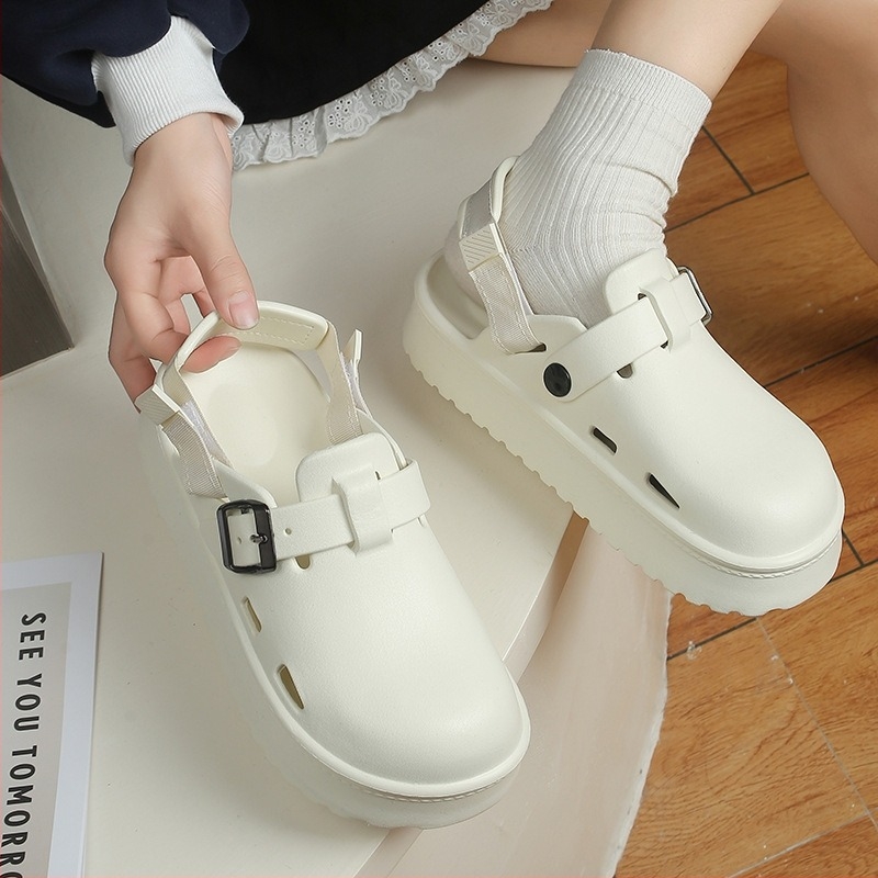 Női EVA szandál, vastag EVA talppal, zárt orrú, Birkenstock-stílusú kültéri viselet, kétféleképpen hordható