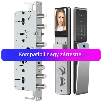 Okos esőálló ajtózár arcfelismeréssel és ujjlenyomat-olvasóval, FD-03, 100 ujjlenyomat tárolás, akár 3000 nyitás, 0,3 s alatti olvasási idő, vízálló, fa ajtókhoz