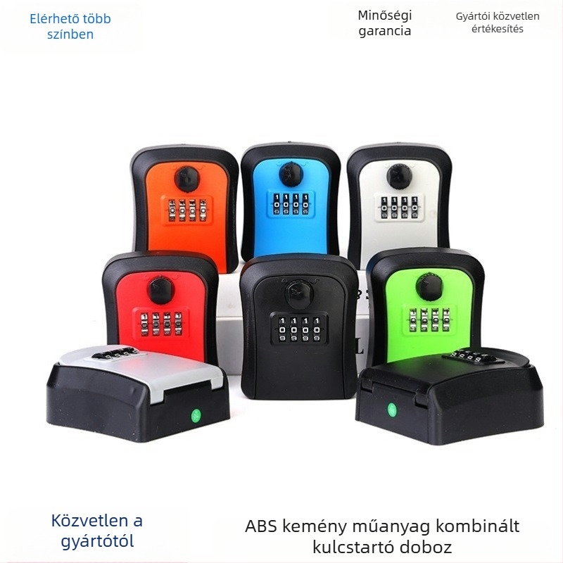 KX005 ABS műanyag biztonsági kulcstartó doboz – modern minimalista dizájn, Cat-Eye kompatibilis, dekorációhoz, B&B-hez, iskolához, raktárhoz