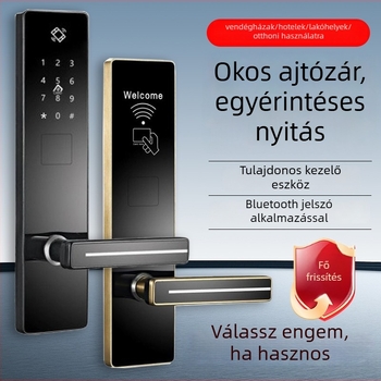 Szállodai okos zár IC-kártyával, hozzáférés jelszó és ujjlenyomat révén — megnövelt lopás elleni védelem, testreszabható