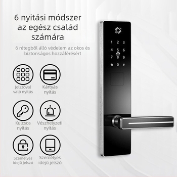 Szállodai okos zár IC-kártyával, hozzáférés jelszó és ujjlenyomat révén — megnövelt lopás elleni védelem, testreszabható