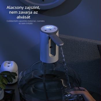 Összecsukható elektromos vízpumpa palackozott víz adagolóhoz érintőképernyős kijelzővel, modell D36, USB tápegység, 5V, 5W