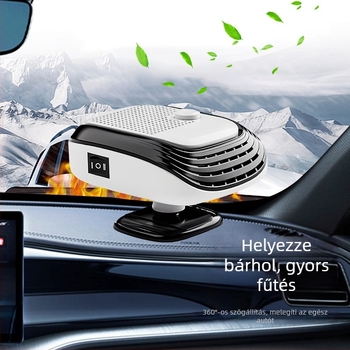 12V-os autóhőfűtő, gyors fűtés, ABS ház, 120W, modellt 9847, üvegpáramentesítő