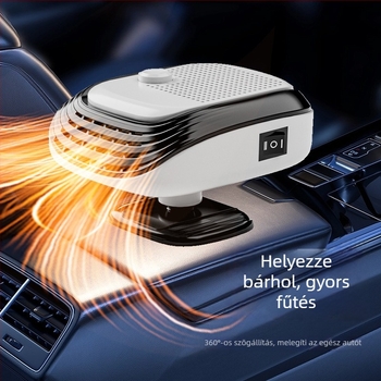 12V-os autóhőfűtő, gyors fűtés, ABS ház, 120W, modellt 9847, üvegpáramentesítő