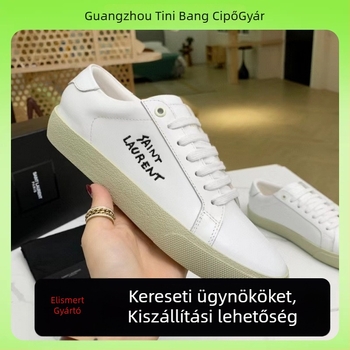 Férfi mindennapi vászoncipő hímzéssel, bőr belső talpbetét, gumírozott talp, alacsony szárú