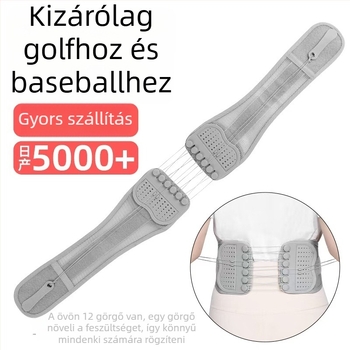 Keskeny derékszíj húzószínróval és kétirányú görgős rendszerrel, állítható korrekciós öv a derék támogatásáért és a has kontrolljáért (poliszti, felnőttek, tollaslabda)