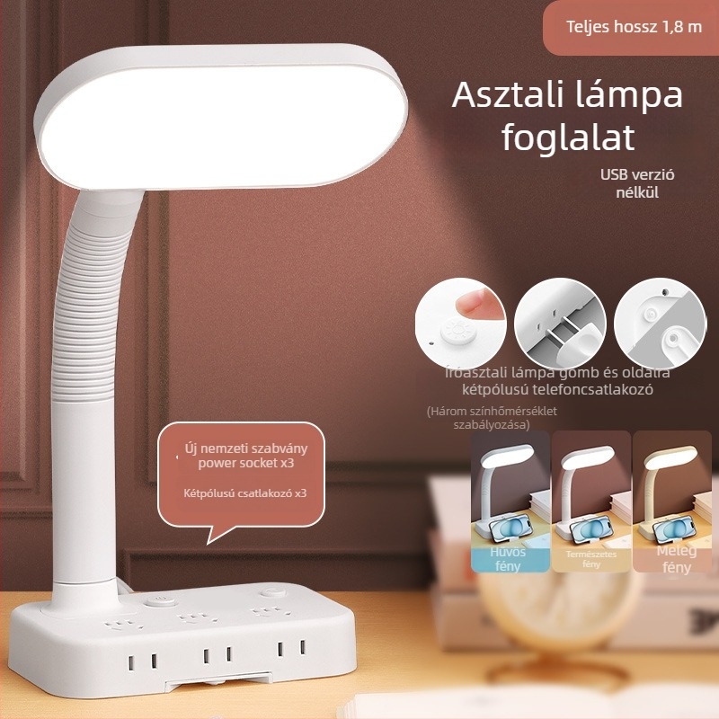 Hongting Diákköri asztali lámpa szemvédő móddal, anti-kékfény, állítható fényerő, USB táplálás, távirányító