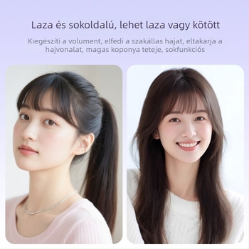 Női hajtopper, lélegző körte alakú mono háló, teljesen kézzel készített, valódi emberi haj, volumen növelő