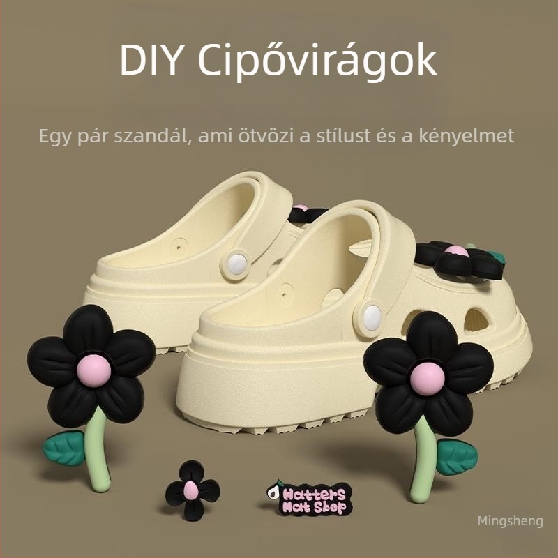 Mary Jane szandál nőknek perforált dizájnnal, vastag talp 2–3 cm, PVC felsőrész, nyári mindennapi stílus