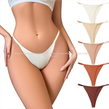 Női ice silk alsónemű, fő anyag nylon 80–90%, ágyéki bélés 100% pamut, alacsony derekú, légáteresztő, gyorsan száradó, láthatatlan