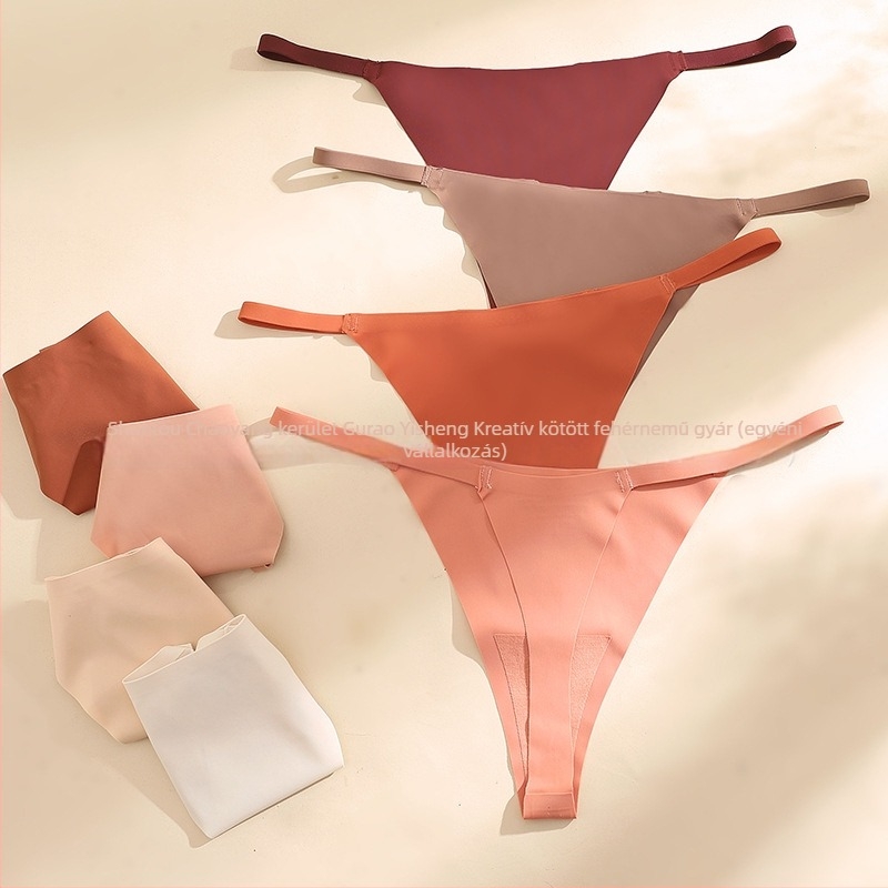 Női ice silk alsónemű, fő anyag nylon 80–90%, ágyéki bélés 100% pamut, alacsony derekú, légáteresztő, gyorsan száradó, láthatatlan