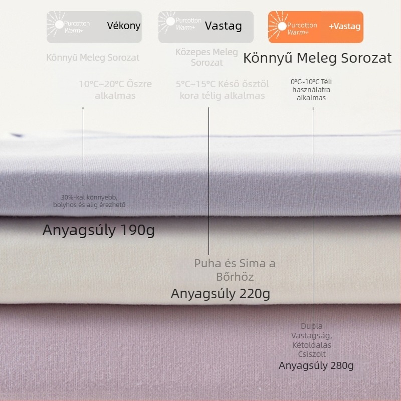 Női vastag pamutból készült melegítő nadrál, magas derekú alsó réteg, téli viselet