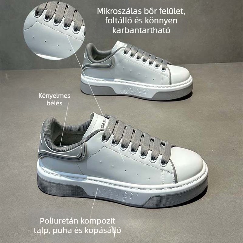 Uniszex mindennapi sportcipők többpaneles dizájnnal (Summer 2025, felső rész kevert anyagból, légáteresztő, fűzővel záródó)
