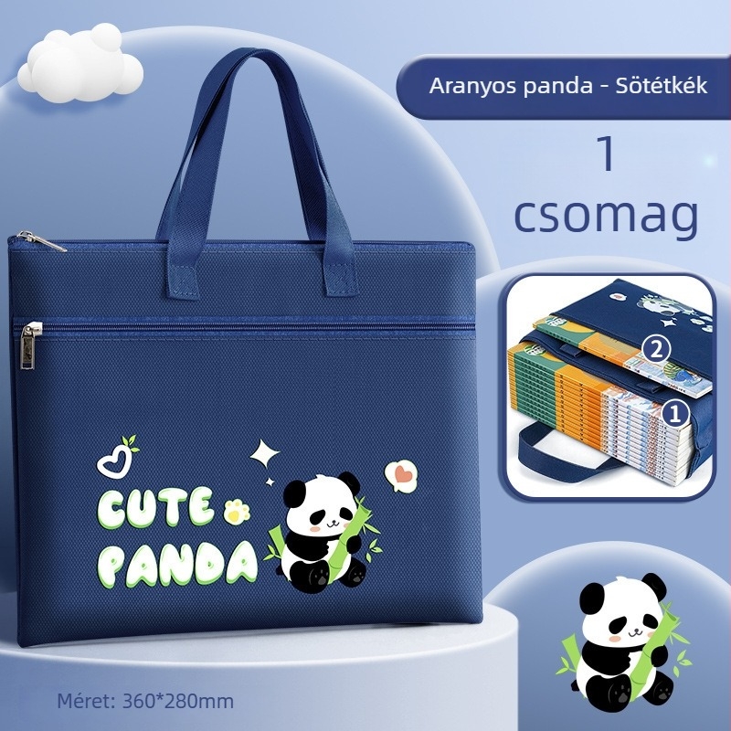 Beiduome vászon iskolatáska cipzárral – rajzfilm stílus, nagy kapacitás, általános iskolások számára