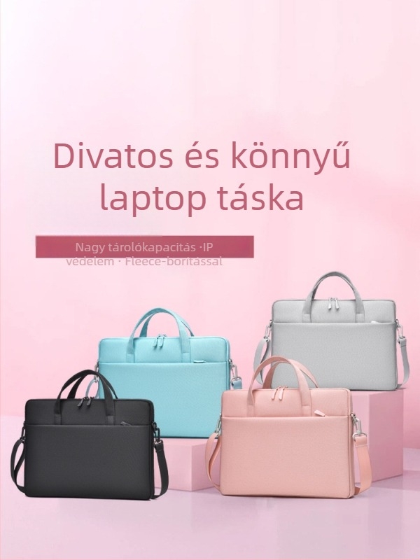 Üzleti laptop táska poliészterből — vízálló, kopásálló és ütésálló