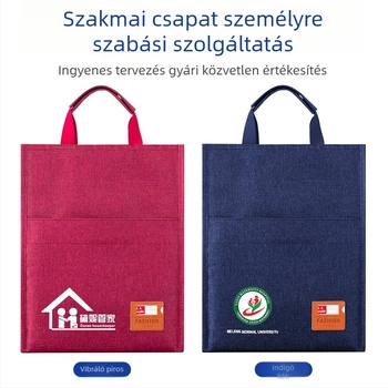 Jingjie Oxford vászon aktatáska, cipzár, minimalist stílus