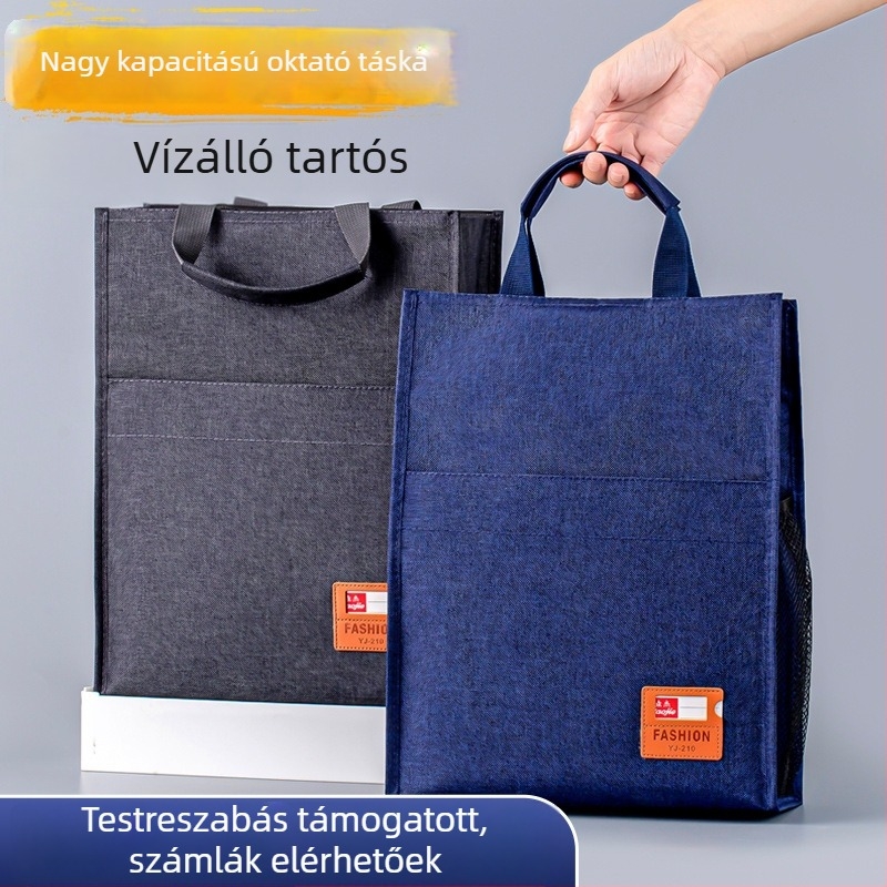 Jingjie Oxford vászon aktatáska, cipzár, minimalist stílus