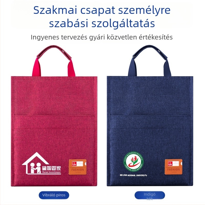 Jingjie Oxford vászon aktatáska, cipzár, minimalist stílus