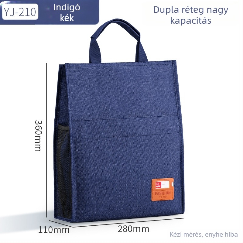 Jingjie Oxford vászon aktatáska, cipzár, minimalist stílus