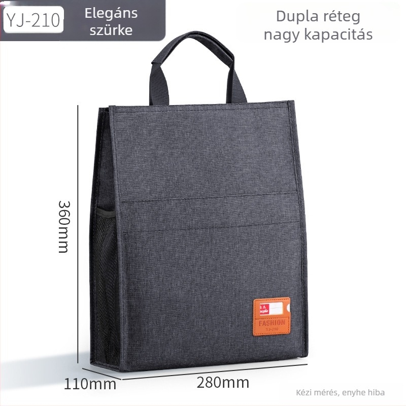 Jingjie Oxford vászon aktatáska, cipzár, minimalist stílus