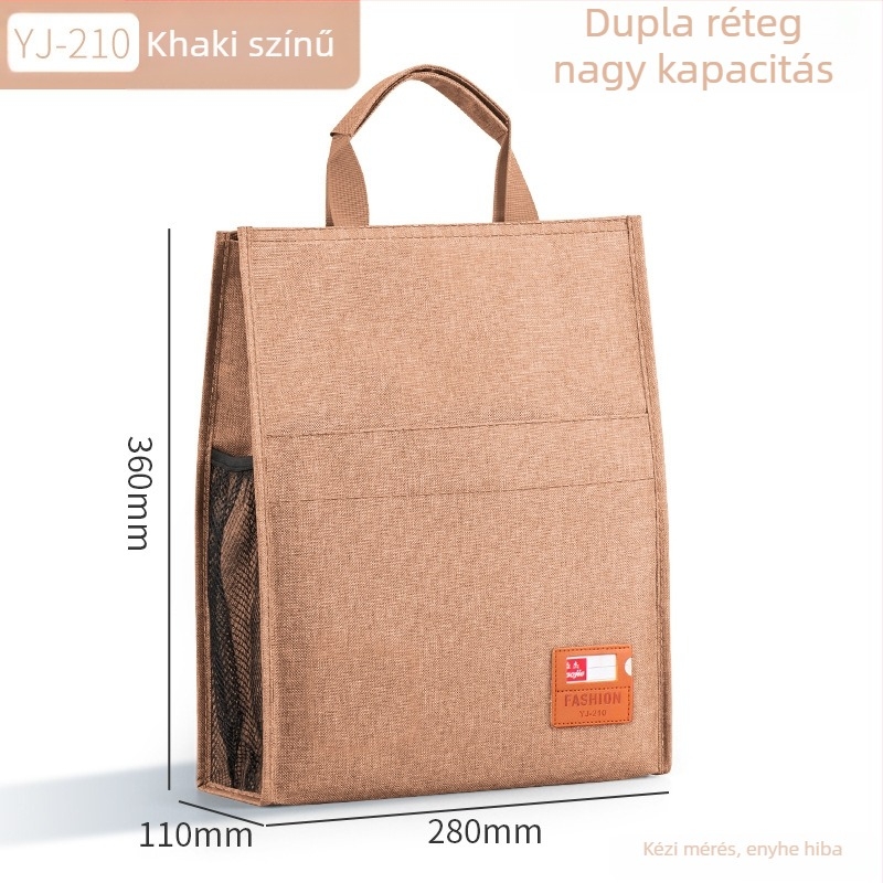 Jingjie Oxford vászon aktatáska, cipzár, minimalist stílus
