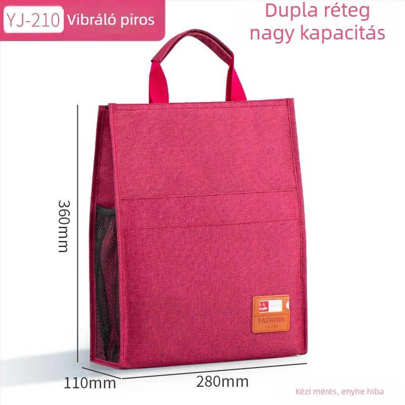 Jingjie Oxford vászon aktatáska, cipzár, minimalist stílus