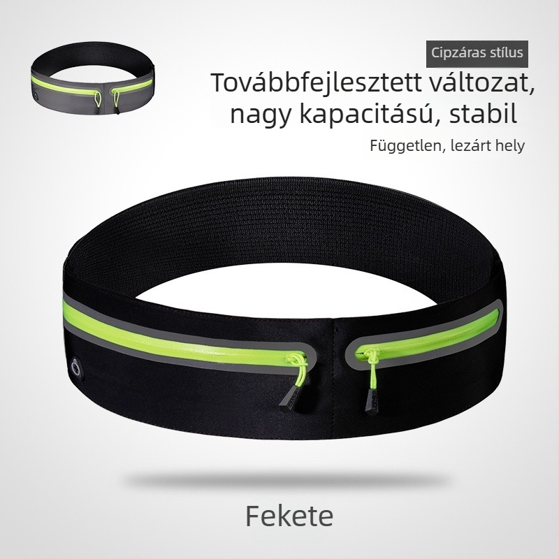 Futó deréköv férfiak és nők számára, telefontartó zseb, kültéri használatra, vékony, multifunkcionális kompakt táska