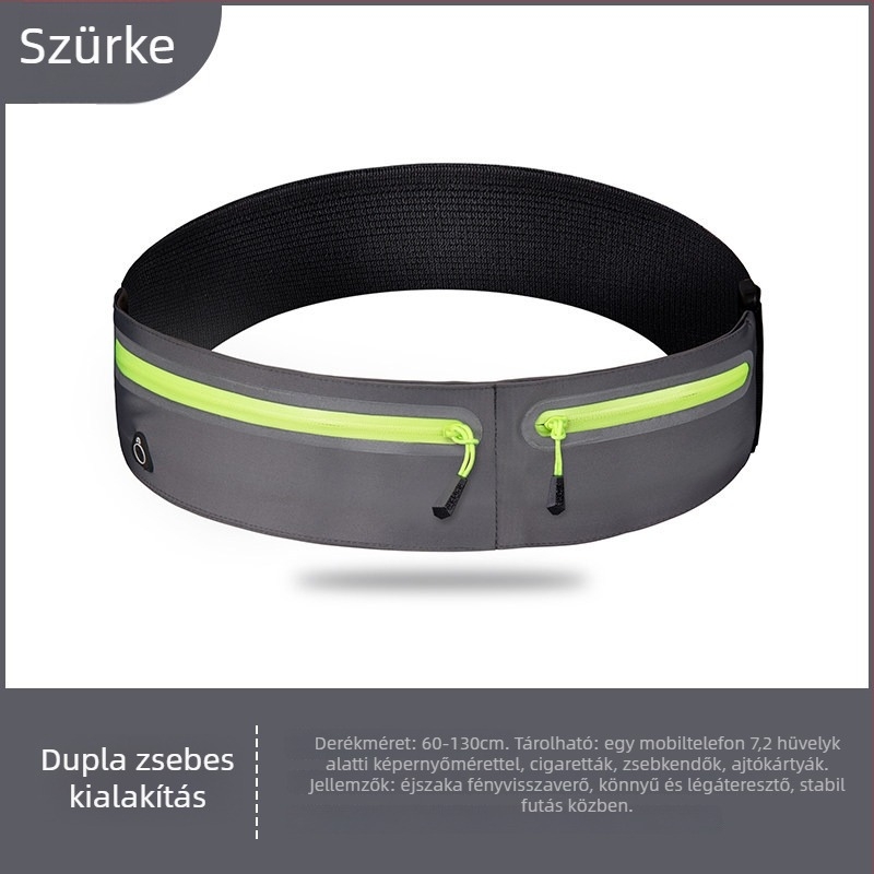 Futó deréköv férfiak és nők számára, telefontartó zseb, kültéri használatra, vékony, multifunkcionális kompakt táska