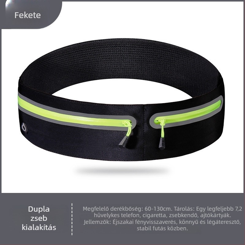 Futó deréköv férfiak és nők számára, telefontartó zseb, kültéri használatra, vékony, multifunkcionális kompakt táska
