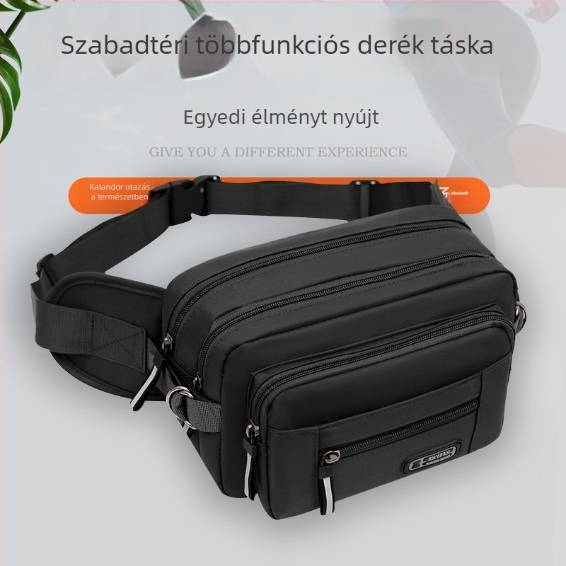 Férfi keresztpántos oldaltáska, nagy kapacitású, Oxford anyagú, lélegző, ultrakönnyű, kompatibilis 8 hüvelykes notebookkal, szabadidős utazásokhoz