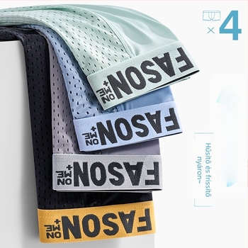 Férfi jégselyem boxerok, lélegzőek, gyorsan száradó, antibakteriális, kötött anyag