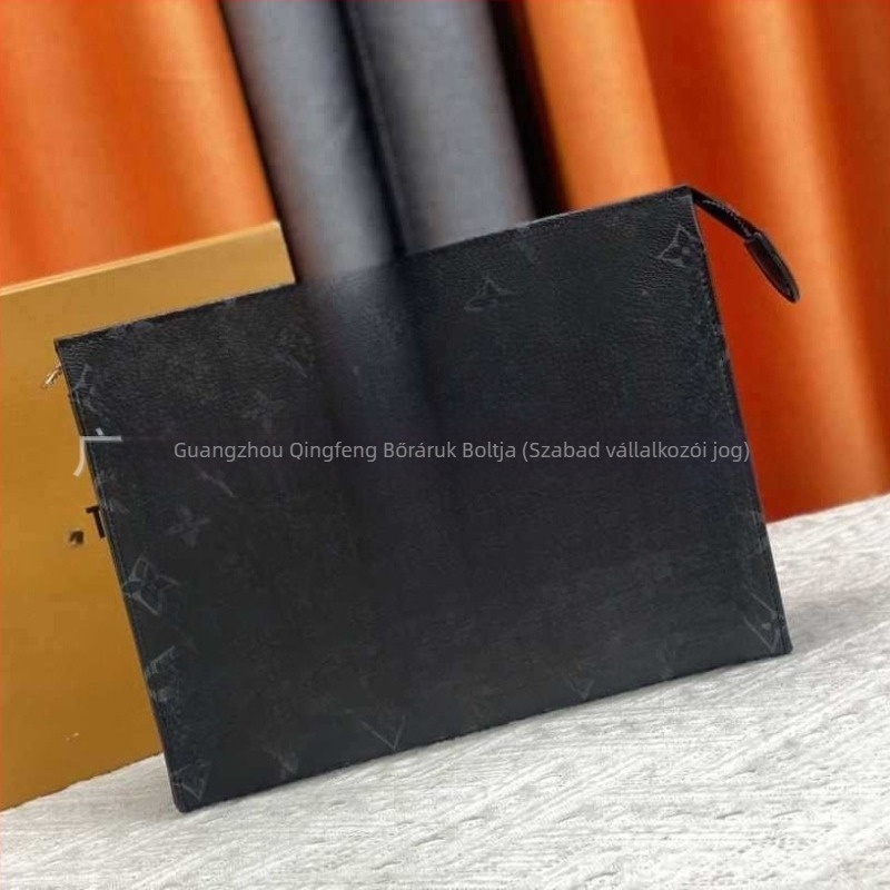 Uniszex PU clutch táska – ultrakönnyű, nagy kapacitású, betűs minta, poliészter bélés