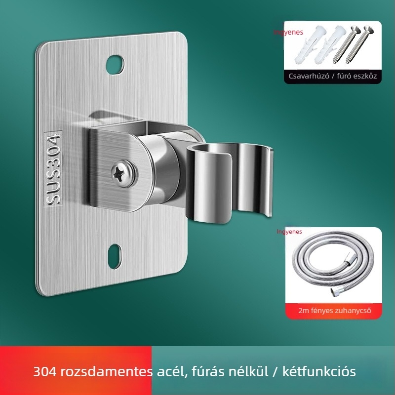 304 rozsdamentes acél zuhanytartó, modell JG-DZ, fúrás nélküli telepítés, univerzális állítás, modern minimalist stílus