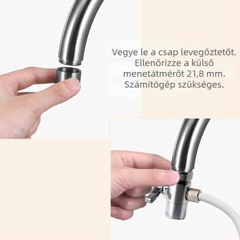 Vízkezelő szűrő kapcsoló szelepe, réz, electroplatált felület, vízszétválasztó, 100°C