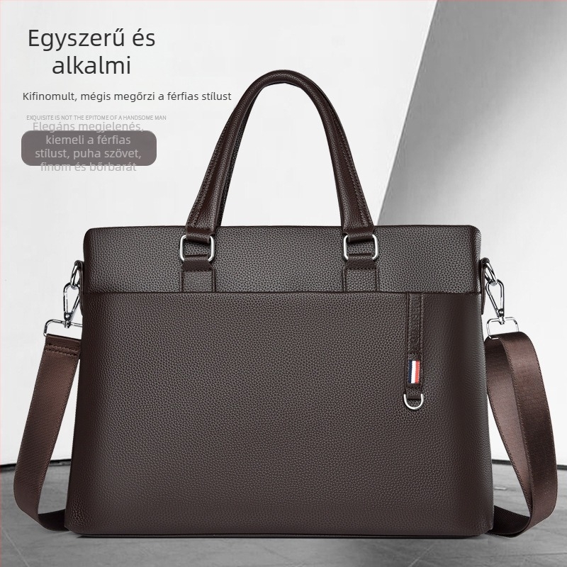 Üzleti táska városi egyszerű stílussal, PU anyag, vászon bélés, alkalmas üzleti utakra