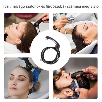 Zuhanyfej egyenes fogantyúval és tömlővel – SH088, ABS krómozott, eső funkció, kézi szerelés