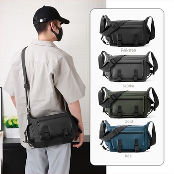 Férfi crossbody táska - Nagy kapacitású, Nylon anyag, Vízálló, Kopásálló, Utcai stílus