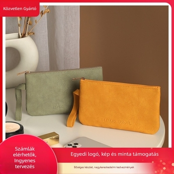 Női pénztárca rúzs és kozmetika tárolására, mindennapi használatra, nylon bélés, városi minimalistikus stílus, egységes minta, tárolásra alkalmas, Nyár 2024