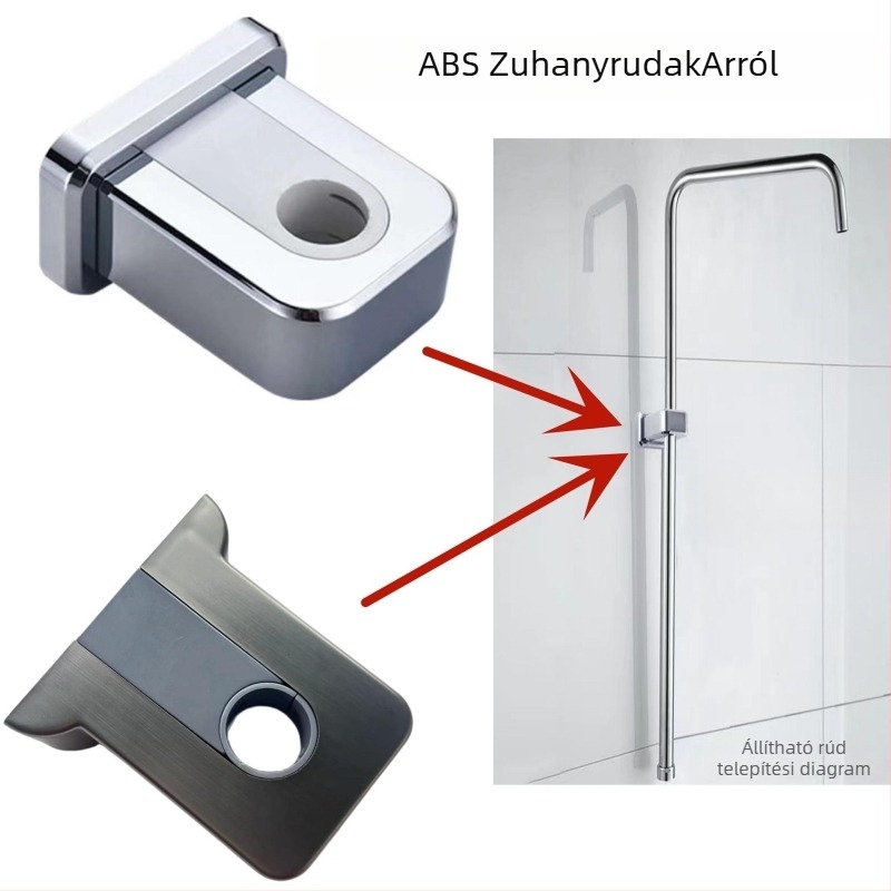 Zuhanytartó – ABS, levehető, fúrással történő szerelés, modell CN001CP, 1–90°C