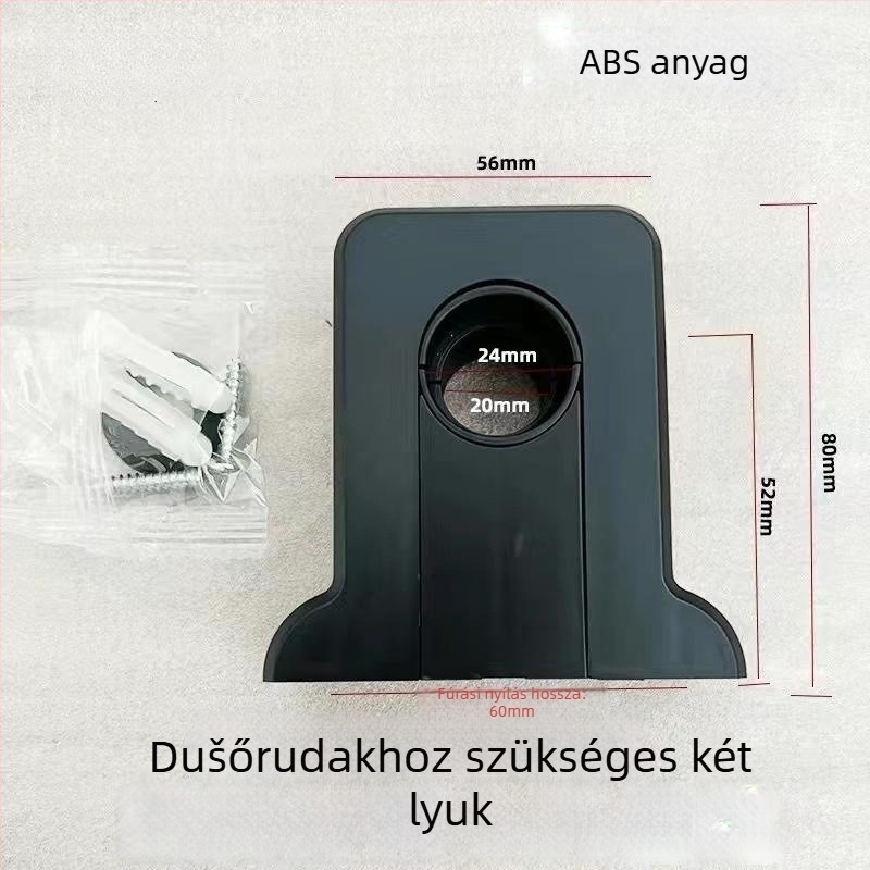 Zuhanytartó – ABS, levehető, fúrással történő szerelés, modell CN001CP, 1–90°C
