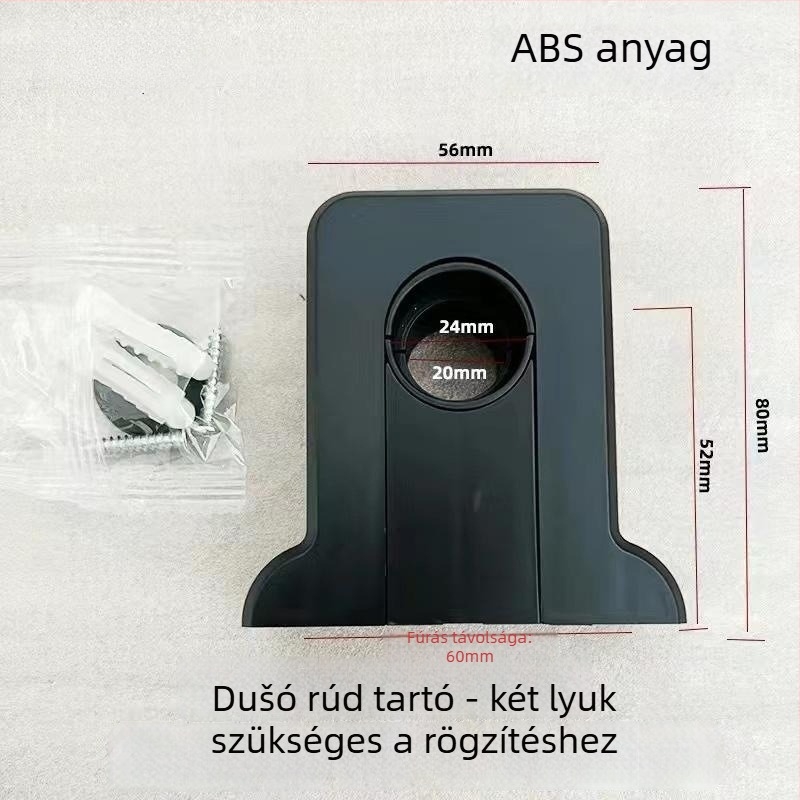 Zuhanytartó – ABS, levehető, fúrással történő szerelés, modell CN001CP, 1–90°C