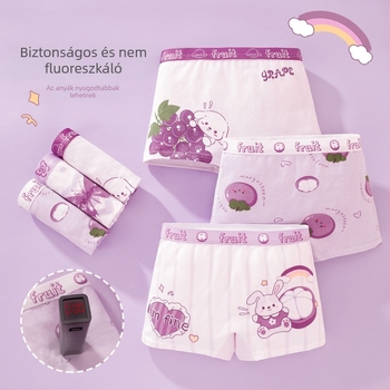 Lányoknak készült pamut boxeralsó, 100% pamut, 3–8 éveseknek