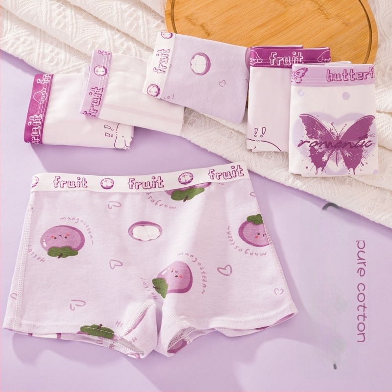 Lányoknak készült pamut boxeralsó, 100% pamut, 3–8 éveseknek